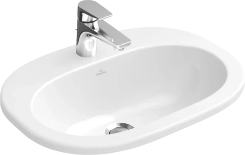 Villeroy & Boch O.Novo lavabo encastré 560 x 405 mm - blanc - avec trou de robinet - avec trop-plein