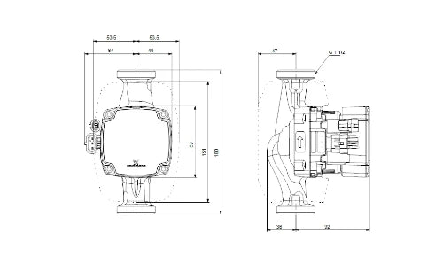 Grundfos Alpha2 GO 25-60 circulateur - 180 mm - 6/4 - 220-240V