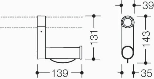 Hewi 801 distributeur de papier WC pour montage ultérieur, blanc pur