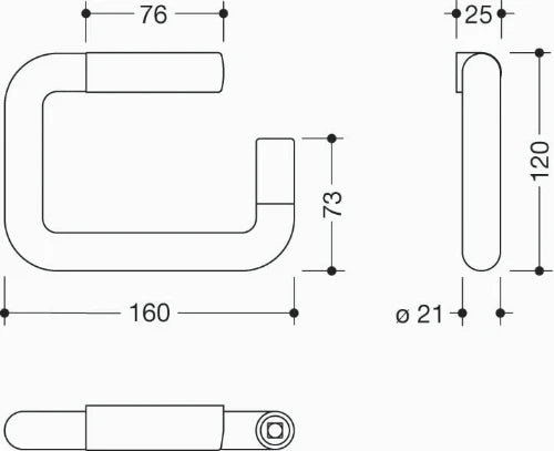 Hewi 477 porte-rouleau blanc avec antivol