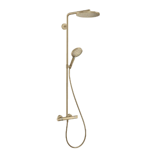 Hansgrohe Raindance Select S 240 1jet Showerpipe robinet thermostatique doucheset Powderrain - bronze brossé