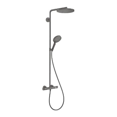 Hansgrohe Raindance Select S 240 1jet Showerpipe robinet thermostatique set de douche Powderrain - noir chromé brossé