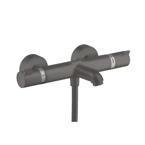 Hansgrohe Ecostat Comfort rob. thermost. bainapparent noir chromé brossé uitsailli 177 mm
