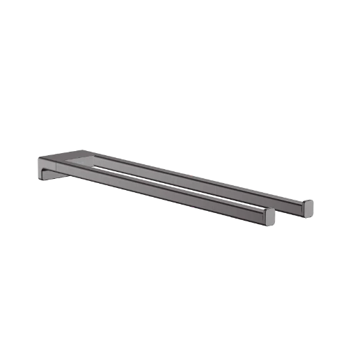 Hansgrohe AddStoris porte-serviette double noir chromé brossé