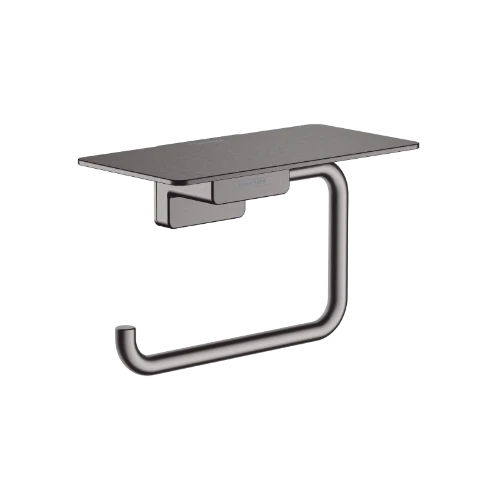 Hansgrohe AddStoris porte-rouleau avec tablette noir chromé brossé