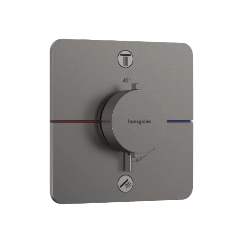 Hansgrohe Showerselect Comfort Q robinet thermostatique encastré pour 2 fonctions - noir chromé brossé