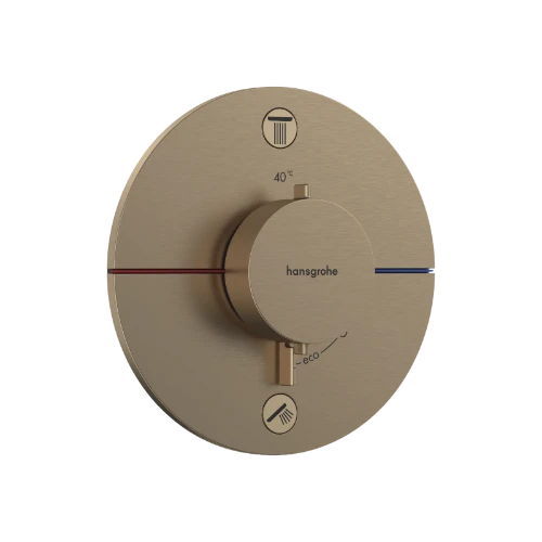 Hansgrohe Showerselect Comfort S robinet thermostatique encastré pour 2 fonctions - bronze brossé