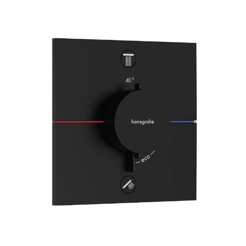 Hansgrohe Showerselect Comfort E robinet thermostatique encastré pour 2 fonctions - noir mat