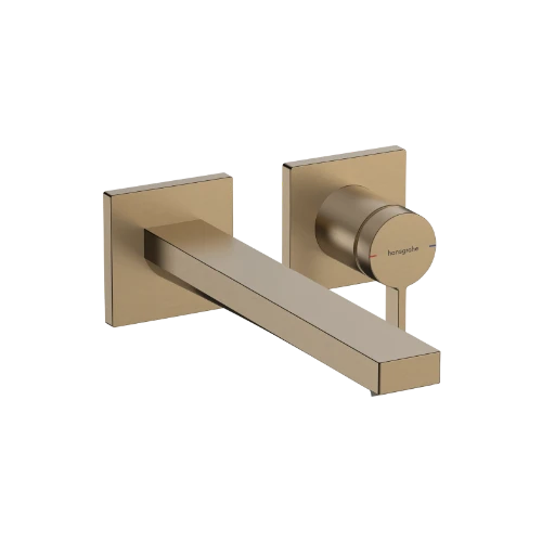 Hansgrohe Tecturis E mitigeur lavabo pour montage mural avec bec 225 mm - bronze brossé