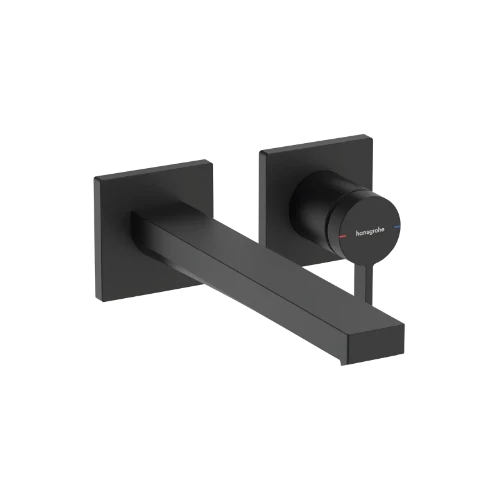 Hansgrohe Tecturis E mitigeur lavabo pour montage mural avec bec 225 mm - noir mat