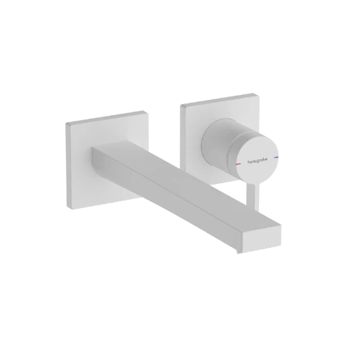 Hansgrohe Tecturis E Mitigeur lavabo encastrée, avec bec 22,5 cm Matt White