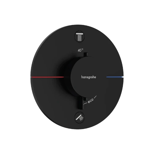 Hansgrohe Showerselect Comfort S robinet thermostatique encastré pour 2 fonctions - noir mat