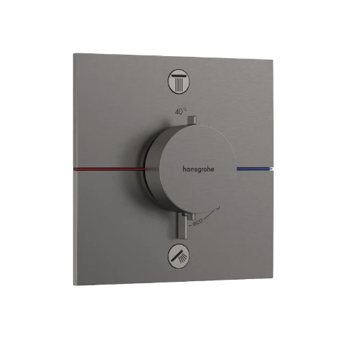 Hansgrohe Showerselect Comfort E robinet thermostatique encastré pour 2 fonctions - noir chromé brossé