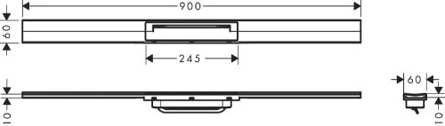 Hansgrohe RainDrain Flex caniveau de douche 900 mm - découpable - Brushed Bronze