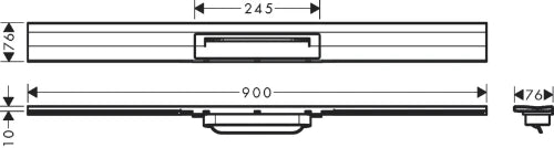 Hansgrohe RainDrain Flex caniveau de douche 900 mm - découpable - pour montage mural - Brushed Bronze