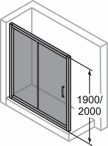 HUPPE SD Classics 2 carré GT1fS 120 H:1900 argent mat Verre Privatima