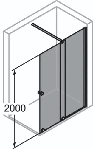 CLOISON DOUCHE HUPPE XTENSA PURE 140 - 200 ! cm brillant alu verre de securite transparent porte coulissante 422/602
