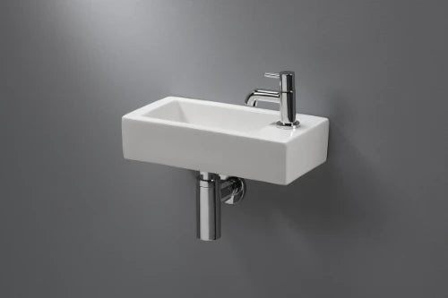 Procasa Liv handenwasser porselein 365 x 185 x 90 mm - blanc - avec trou droite - sans trop-plein