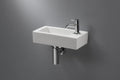 Procasa Liv handenwasser porselein 365 x 185 x 90 mm - blanc - avec trou droite - sans trop-plein