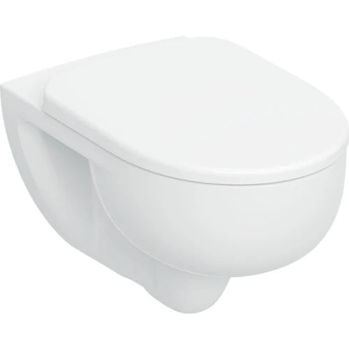 Geberit Selnova Set de WC suspendu à fond creux TurboFlush, avec siège de WC: T=54cm, Mécanisme softclose=Oui, Charnières QuickRelease=Oui, Fixation=Par le haut, Blanc