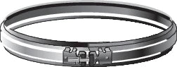 Roccheggiani SPG 316L inox simple paroi bande de connexion 150 mm