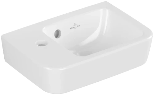 Villeroy & Boch O.Novo lave-mains compact 360 x 250 mm - blanc - avec trou de robinet gauche - avec trop-plein