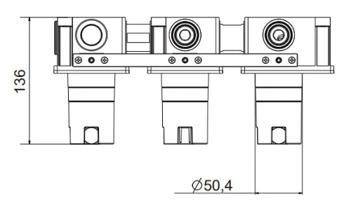 Procasa Vivo set à encastrer pour thermostat mural de douche