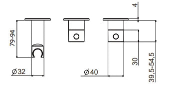 Procasa Vivo kit de finition pour thermostat de douche avec onduler & douchette & tête de douche 300 mm mural - Brushed Copper PVD - cuivre brossé PVD