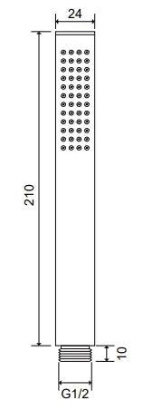 Procasa Vivo kit de finition pour thermostat de douche avec onduler & douchette & tête de douche 300 mm mural - Brushed Copper PVD - cuivre brossé PVD