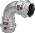 Viega Temponox inox coude 90° FF 42 x 42 mm - Non compatible avec des installations d’eau potable