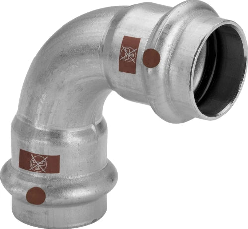 Viega Temponox inox coude 90° FF 42 x 42 mm - Non compatible avec des installations d’eau potable