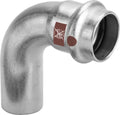Viega Temponox inox coude coulissant 90° MF 42 x 42 mm - Non compatible avec des installations d’eau potable