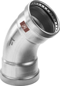 Viega Temponox XL inox coude 45° FF 76,1 x 76,1 mm - Non compatible avec des installations d’eau potable