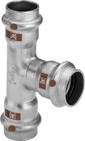 Viega Temponox inox Té 90° FFF 42 x 42 x 42 mm - Non compatible avec des installations d’eau potable