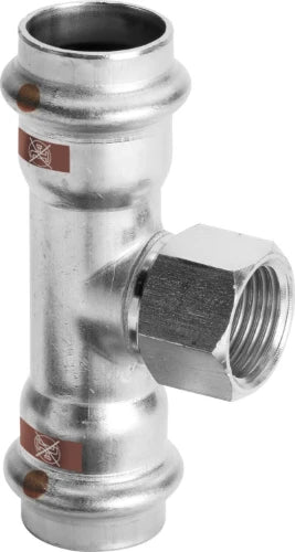 Viega Temponox Té reduit avec filletage femelle 90° FFF 28 x 3/4 F x 28 mm - Non compatible avec des installations d’eau potable