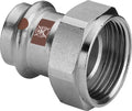 Viega Temponox inox raccord 2-pièces avec écrou libre FF 28 x 4/4 F - Non compatible avec des installations d’eau potable