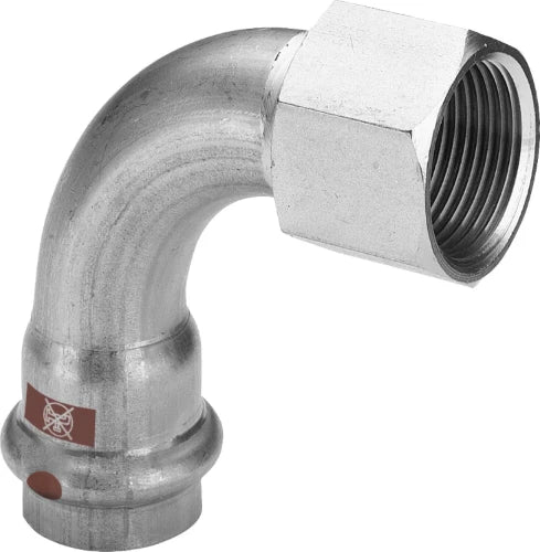 Viega Temponox inox courbe de transition 90° FF 28 x 4/4 F - Non compatible avec des installations d’eau potable