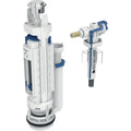 Geberit type 290-383 affleurant intérieur avec 2 quantités - raccordement à l’alimentation en eau sur le côté - 3/8 - mamelon en laiton - chromé brillant