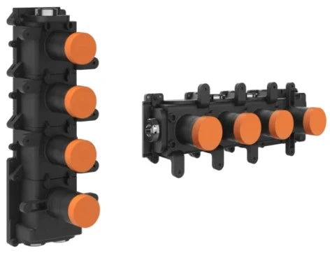 Gessi Orgini corps d'encastrement mitigeur - 3 sorties - chromé