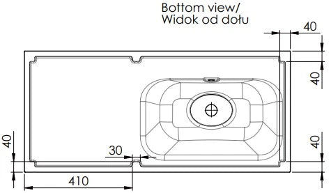 Procasa Klaire tablette en marbre artificiel avec 1 vasque à gauche 1000 x 460 mm - blanc mat - robinetterie pré-percé