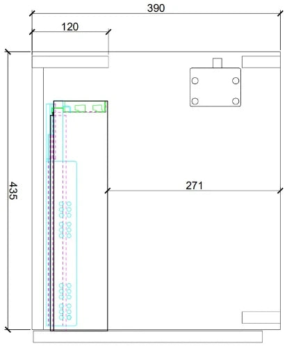 Procasa Klaire 39 - sous meuble lavabo avec 1 tirroir 600 x 435 x 390 mm - blanc