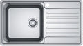 Franke Bell évier 860 x 480 mm - 1 cuve - acier inoxydable - avec égouttoir à droite