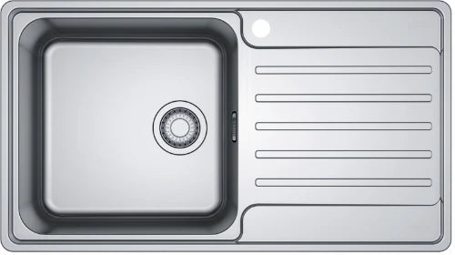 Franke Bell évier 860 x 480 mm - 1 cuve - acier inoxydable - avec égouttoir à droite