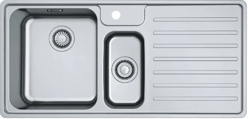 Franke Bell évier 1000 x 480 mm - 1 + 1/2 cuve - acier inoxydable - avec égouttoir droit