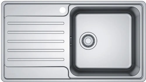 Franke Bell évier 860 x 480 mm - 1 cuve - acier inoxydable - avec égouttoir à gauche