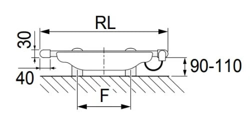 Procasa Balneo radiateur sèche-serviettes électrique avec blower 1763 x 585 mm - 1000 + 950 Watt -RAL 9016 blanc signalisation