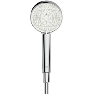 Ideal Standard IdealRain set de douchette - douchette 2jet 100 mm Chromé/blanc - support mural - Idealflex 1/2 x 1250 mm - 8 l/min