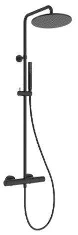Ideal Standard CeraTherm T25 New système de douche EcoFlow - Silk Black - douchette à tige 1jet 6 l/min - douche principale 250 mm 8 l/min - IdealFlex 1/2 x 1750 mm