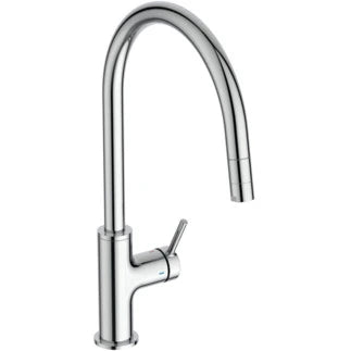 Ideal Standard Ceraline Nuovo mitigeur de cuisine - Chromé - bec en C - jet extensible