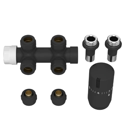 ProOne Radair bloc H thermostatisable équerre - 15 x 1/2" - noir mat